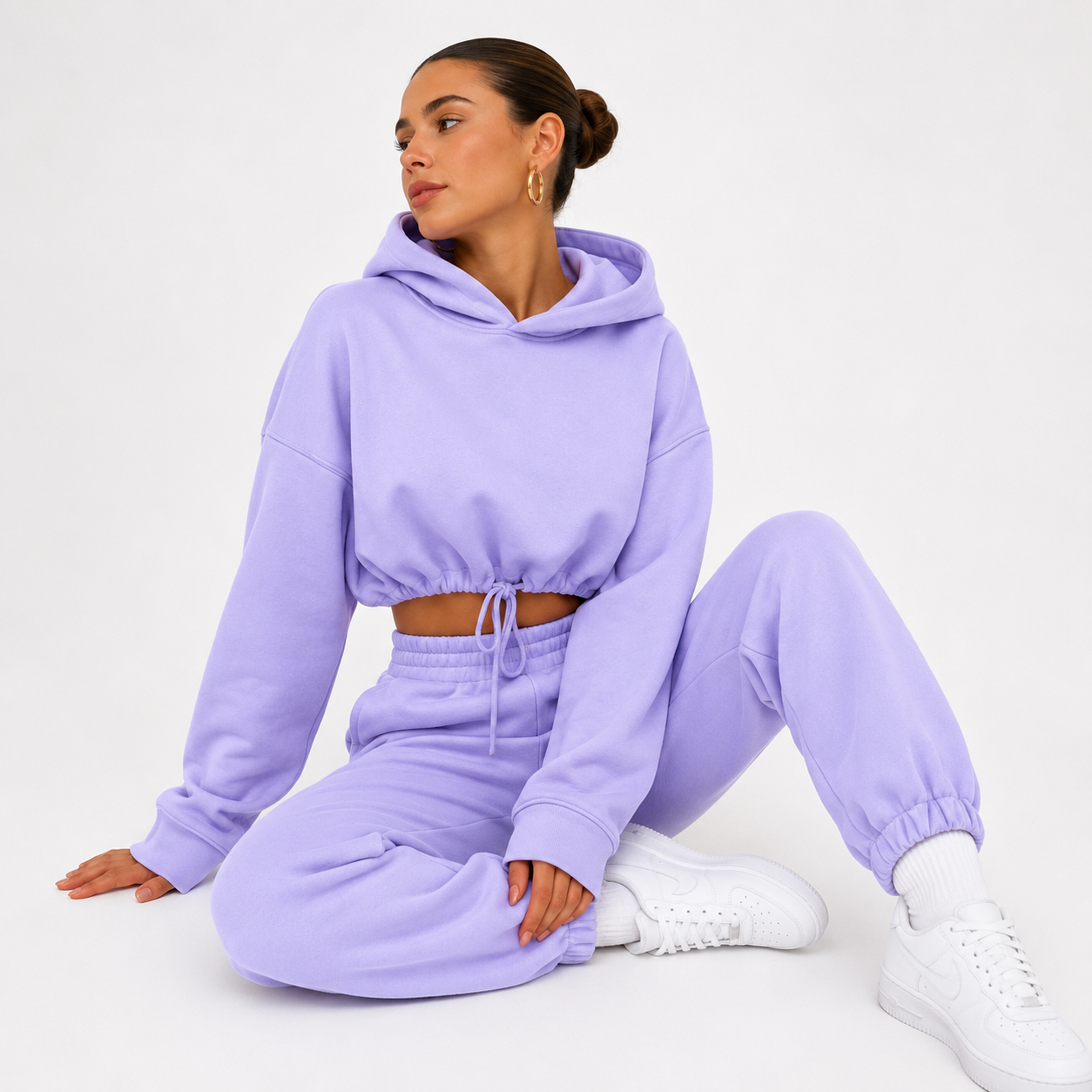 Ensemble Jogging Femme 2 Pièces – Sweat à Capuche & Pantalon Assorti | Look Sportif & Tendance