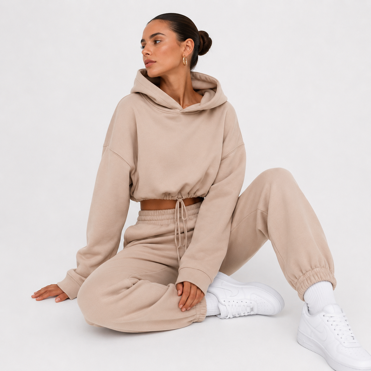 Ensemble Jogging Femme 2 Pièces – Sweat à Capuche & Pantalon Assorti | Look Sportif & Tendance