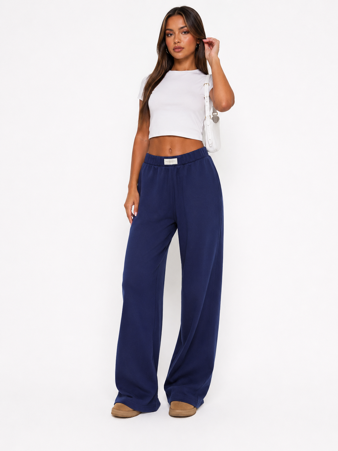 Pantalon Large Femme – Taille Haute Élastique & Jambes Larges Rayées | Style Estival Tendance