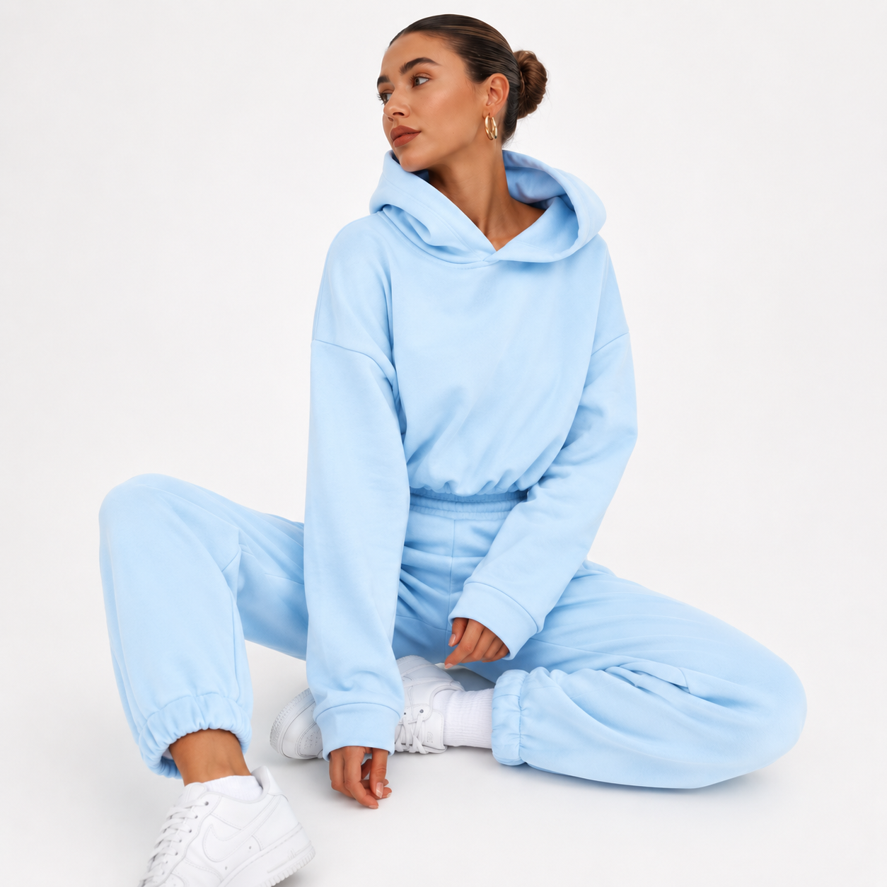 Ensemble Jogging Femme 2 Pièces – Sweat à Capuche & Pantalon Assorti | Look Sportif & Tendance